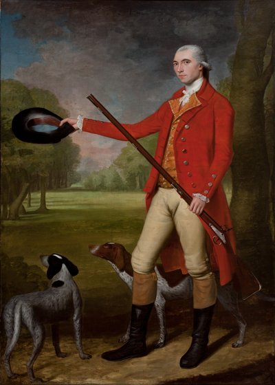 Portrait of a Man With Gun by Ralph Earl or Earle